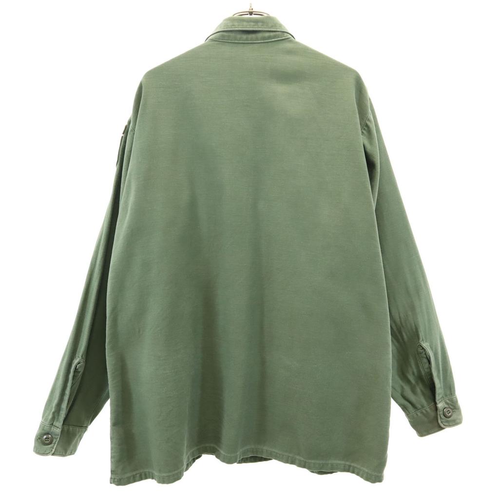 US ARMY 70s Vintage DSA Long sleeve Military shirt 16 1/2 K34 khaki Men's Used