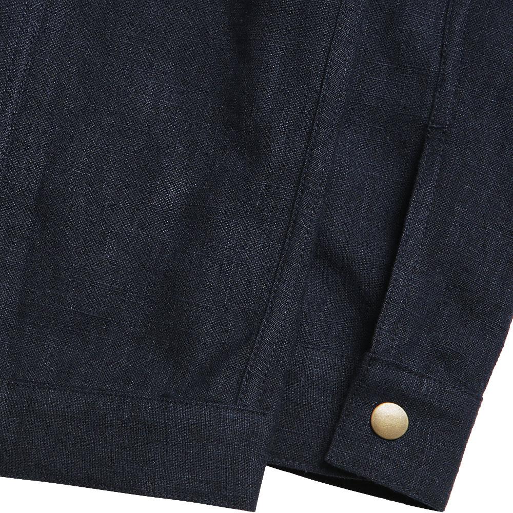 Sortie Type-2 Linen Trucker Jacket (Navy)