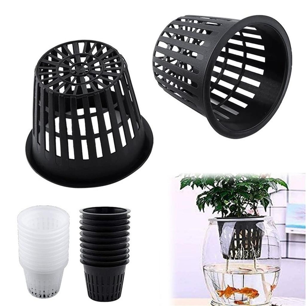 Hydroponic Planting Basket, Soilless Cultivation 3-Inch Seedling Cup, Plastic Mesh Pot for Vegetables, Herbs, and Garden Seedlings