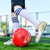 Children's football shoes tf broken nails artificial turf FG nails leather feet youth students Velcro training shoes spot