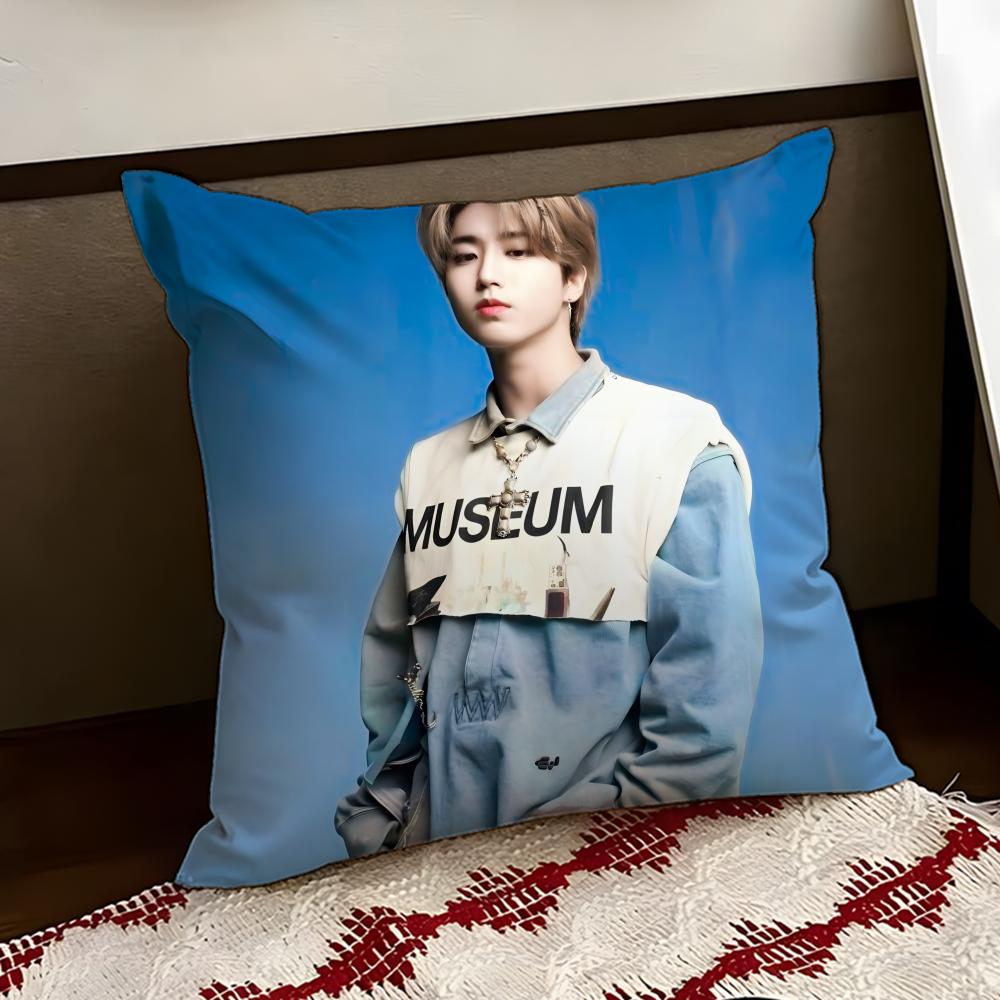 Singer HHan JJisung Boy Cushion Cover Reversible Soft Durable Pillow Cover Home  Car MultiScene Use for Daily Comfort