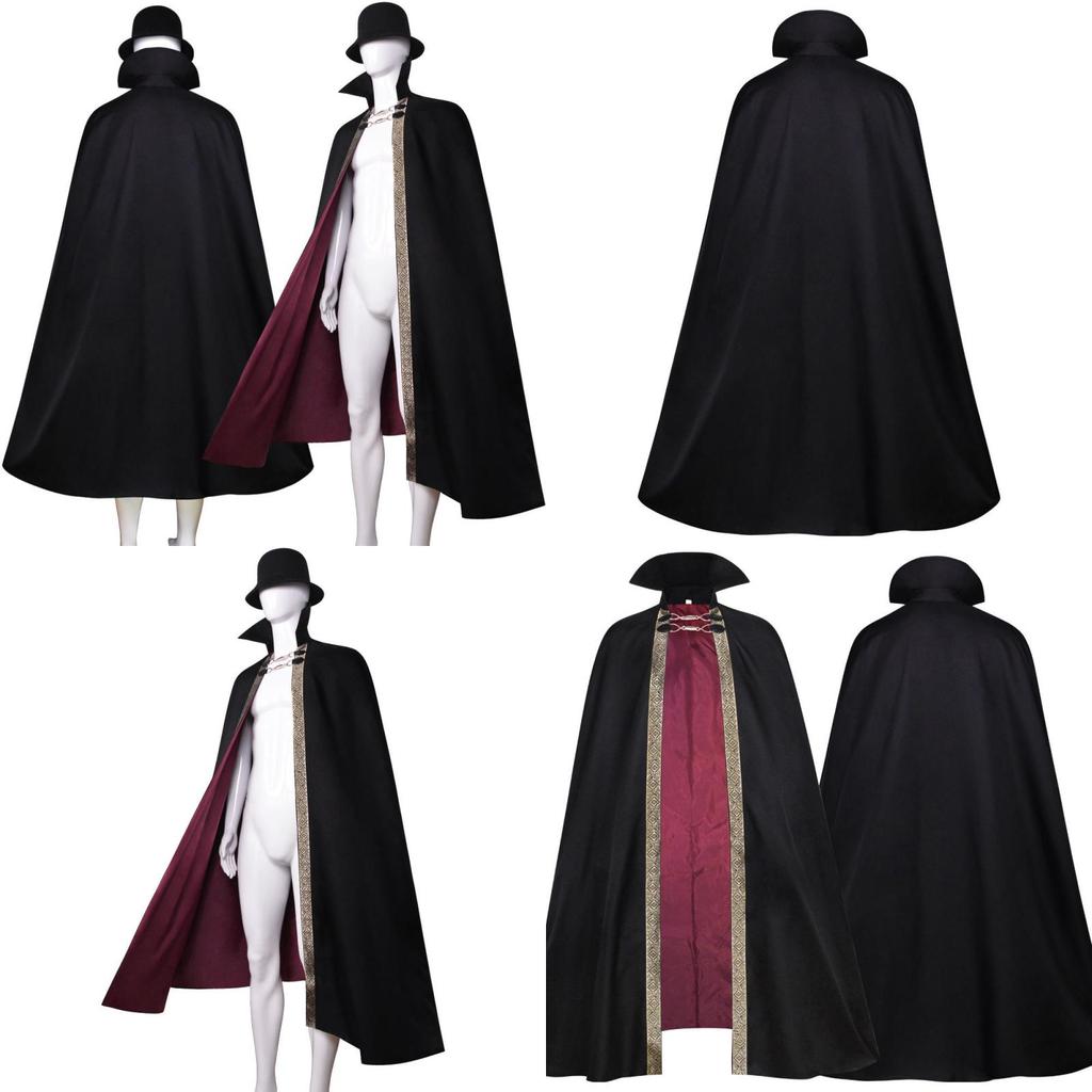 Vampire Baron Cloak Costume For Halloween Cosplay With Polyester Fabric For Stage Performances