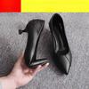 Single Shoes, Women's Shoes, New Style High Heels, Mid-heeled Cat-heel Shoes