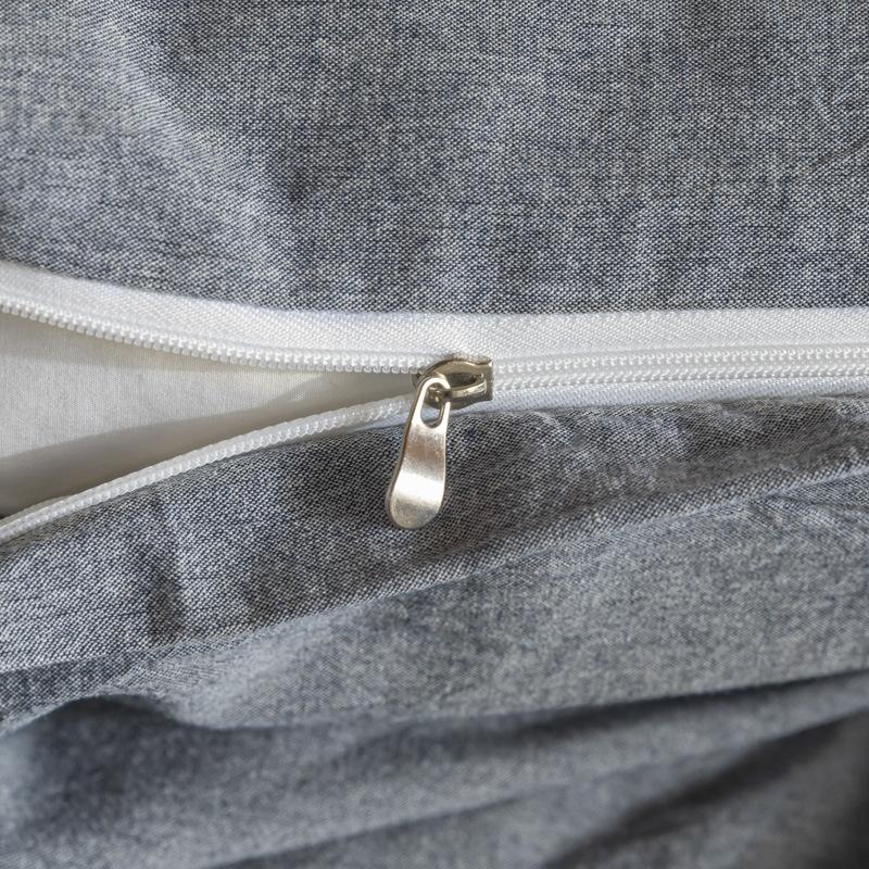 Cotton Washed Cotton Single Quilt Cover Student Dormitory Pure Cotton Bedding Four-piece Set Sheet Quilt Cover Simple Three-piece Set