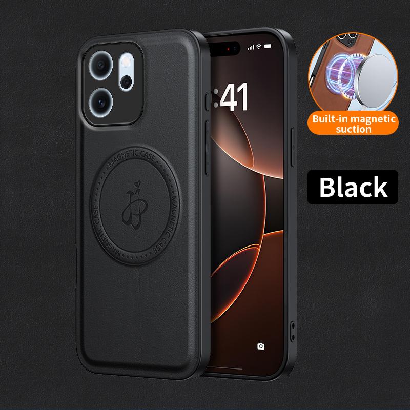 Wireless Charging Magnetic Case for OPPO Reno 15 Pro 15F 15FS 5G Reno15 F FS Protective Cover PU Leather Hard Back Shell Coque
