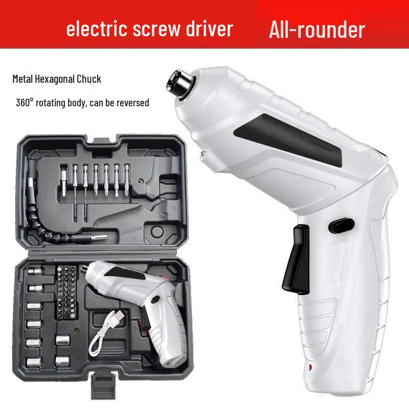 Rechargeable 3.6V Mini Electric Screwdriver & Drill Set with Lithium Battery