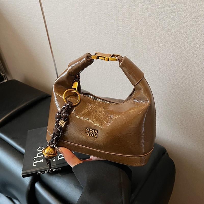 Pu Waterfall Shaped Handbag With Zipper Closure For Casual Daily Wear