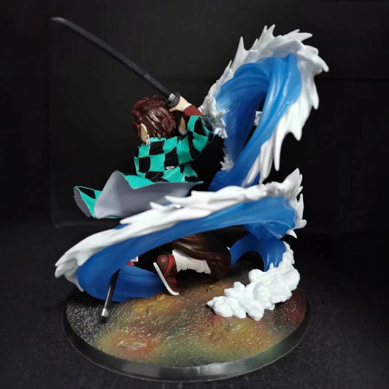 20cm Demon Slayer Tanjiro Gk Figure Water Dragon Style Action Statue Anime Collectible Model Toy Desk Decor Anime Fan Gift