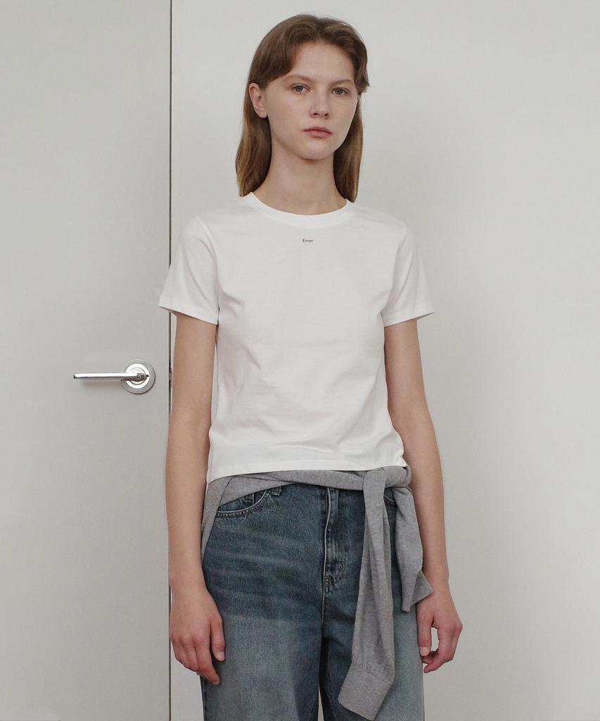 EN OR Basic Enor Crop T-Shirt - White