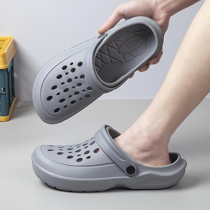 Fashion Summer New Fashion Outer Wear Garden Shoes Men's Sandals Breathable Driving Beach Casual Shoes Couples Thick Bottom EVA Slippers