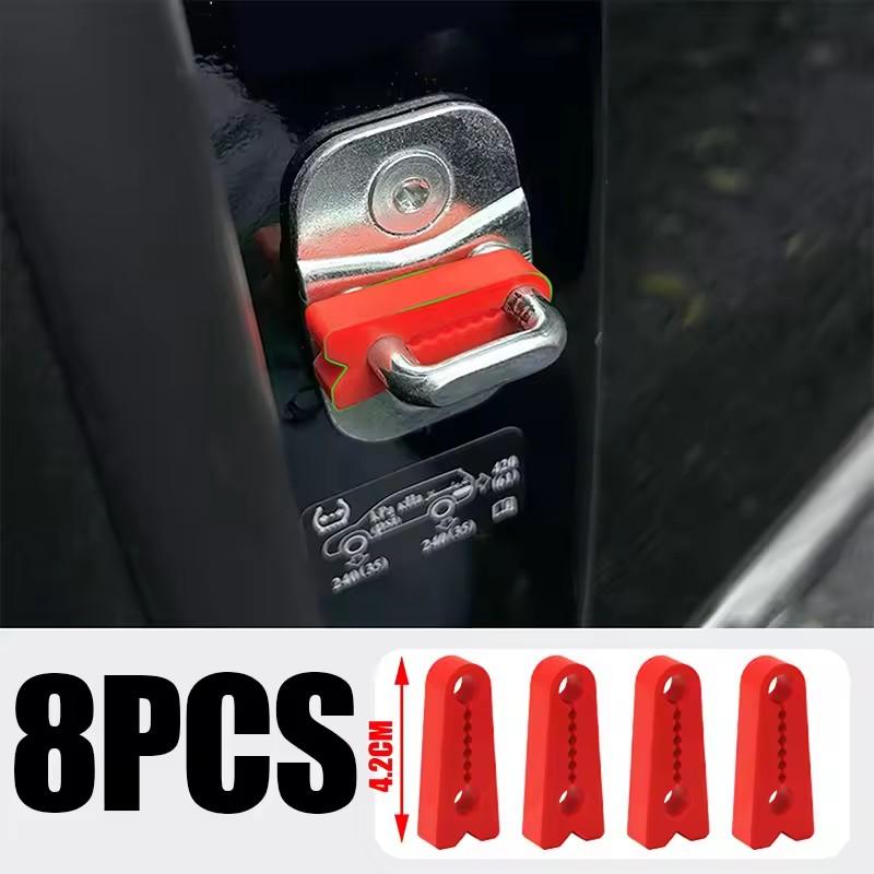 Universal Car Door Lock Shock Absorber Pad Silicone Sound Deadening Cushion Noise Reduction Buffer Sticker Anti Slam Protector