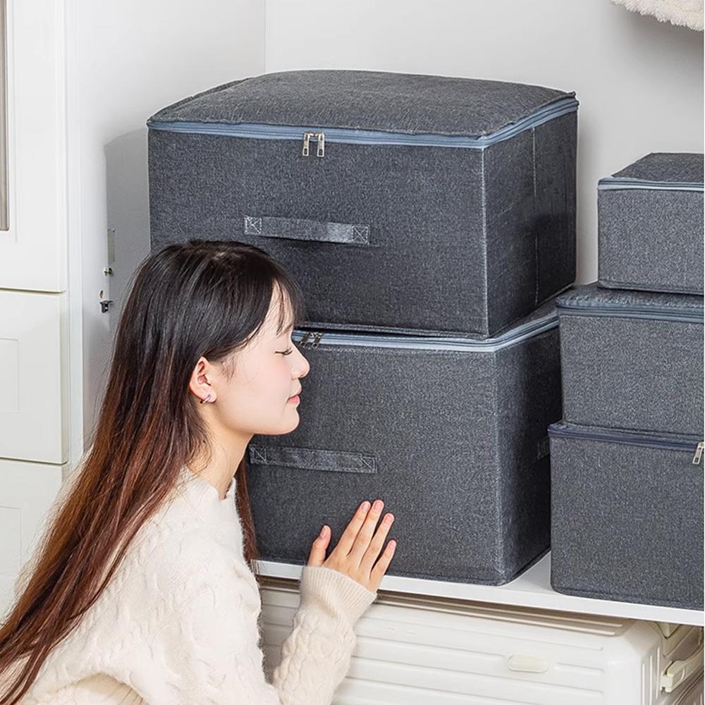 Large Wardrobe Clothes Organizer Box With Lid Clothing Pants Sweater T-Shirt Storage Boxes Space-Saving Home Closet Organizer