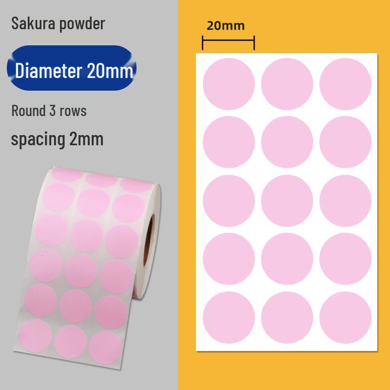 Colorful Self-Adhesive Round Dot Stickers - Writable Small Paper Labels