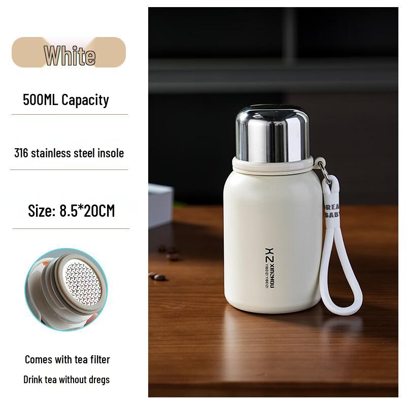 Shangqi 500ml Double-Wall Stainless Steel Portable Travel Mug