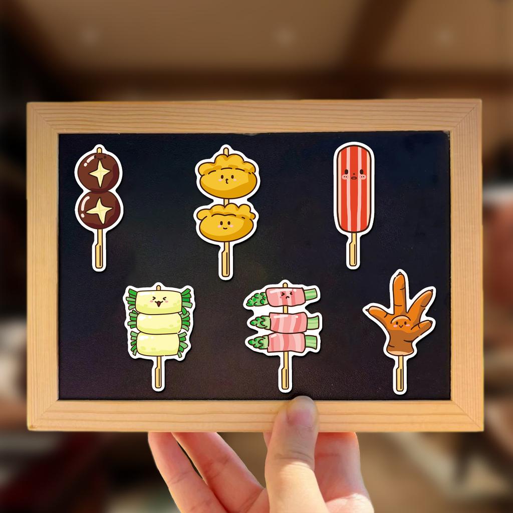 20pc Skewered Fridge Magnets, Cute Food , Metal Desktop/Cabinet Decoration, , Fully Magnetic Adhesive