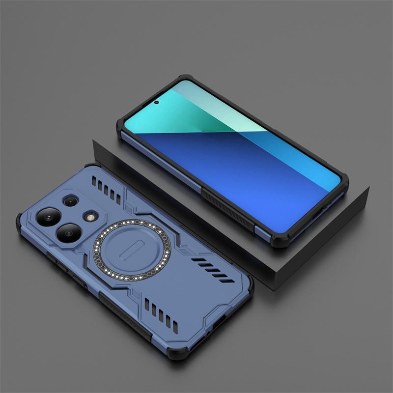 For Xiaomi Redmi Note 13 4G Case Redmi Note 13 4G Anti-knock Magnetic Adsorption Wireless Charge Cover For Redmi Note 13 4G Case