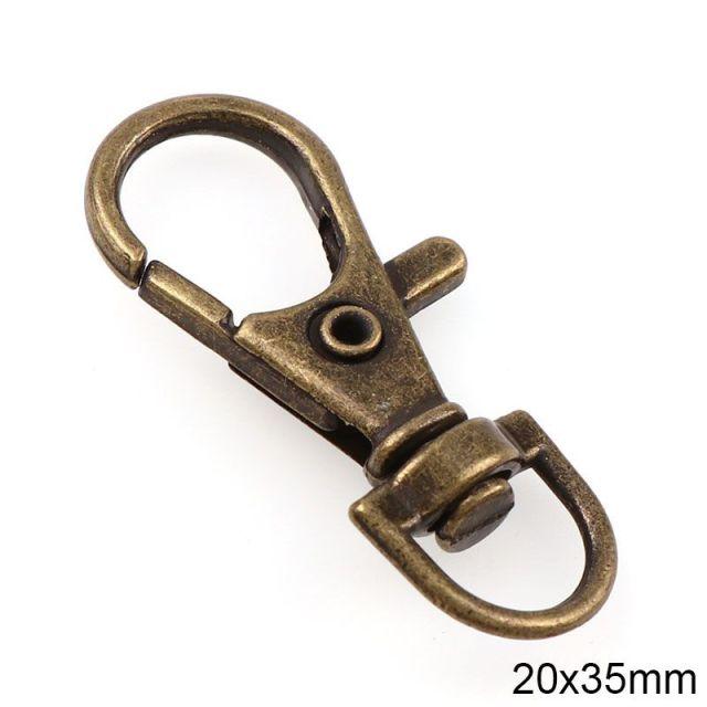 3/10 pcs Swivel Lobster Clasp Hooks Keychain Split Key Ring Connector for Bag Belt Dog Chains DIY Jewelry Making Findings