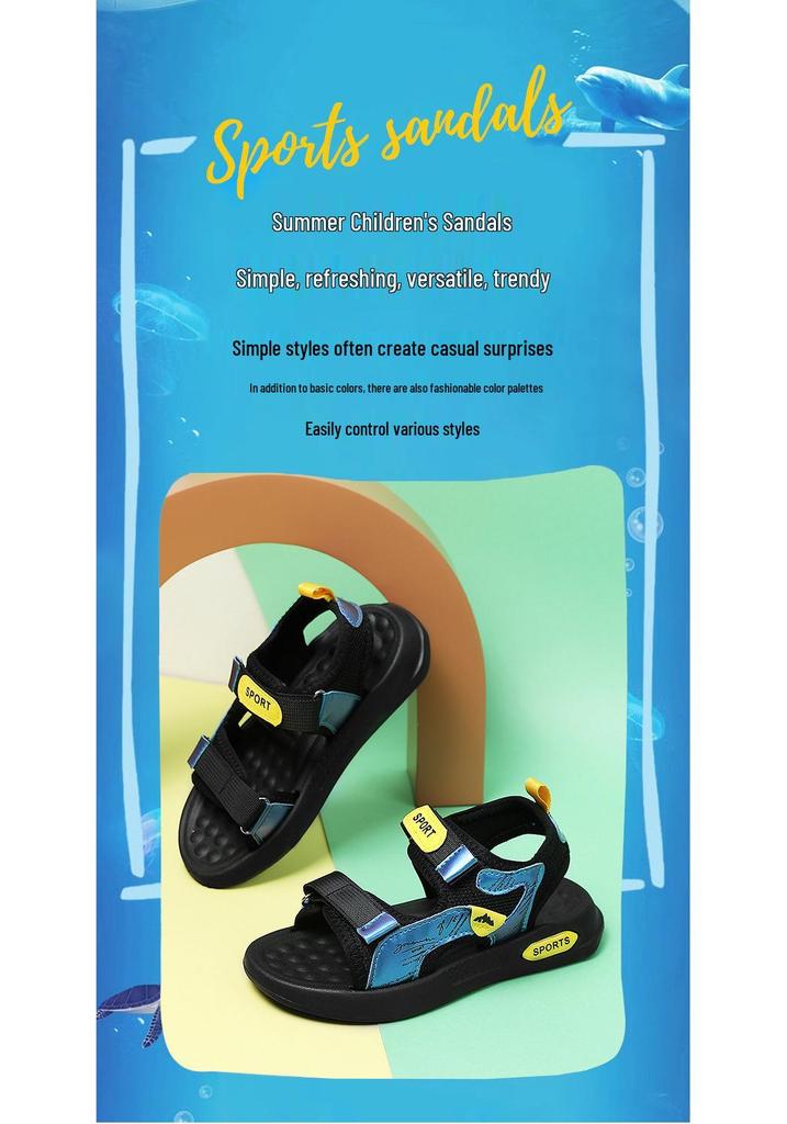 2026 Boys' Trendy Summer Sandals: Stylish Beach & Sport Shoes for Students