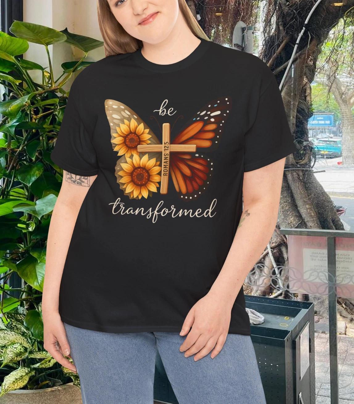 Be Transformed Butterfly Christian T- Shirt 2XL