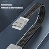 Super Flat flexible USB 2.0 A Male to Female 90 Angled Extension Charging data cable USB male to female right/left/down/up