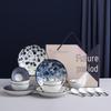 16-Piece Chinese Blue & White Ceramic Dinnerware Set