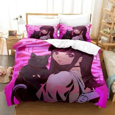 Nowy Akudama Drive Anime 3D Drukowany Zestaw Pościeli Poszwa na Kołdrę Poszewka na Poduszkę Zestaw Pościeli Pościel Prześcieradło Poszwa na Kołdrę Pełny Queen King Size