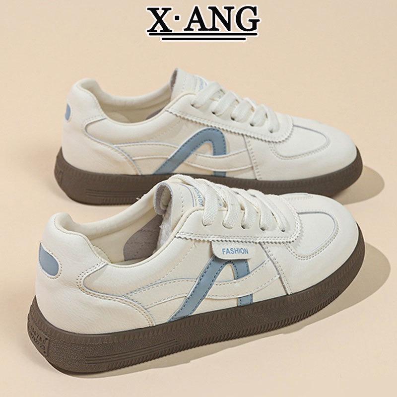 Cowhide soft-soled white shoes children's shoes women's autumn new versatile casual sports shoes board shoes