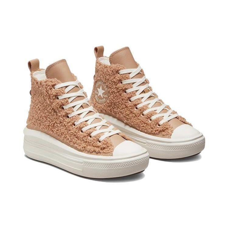 Converse Chuck Taylor All Star Move Platform High Sherpa Champagne Tan/Egret/Egret A04259C