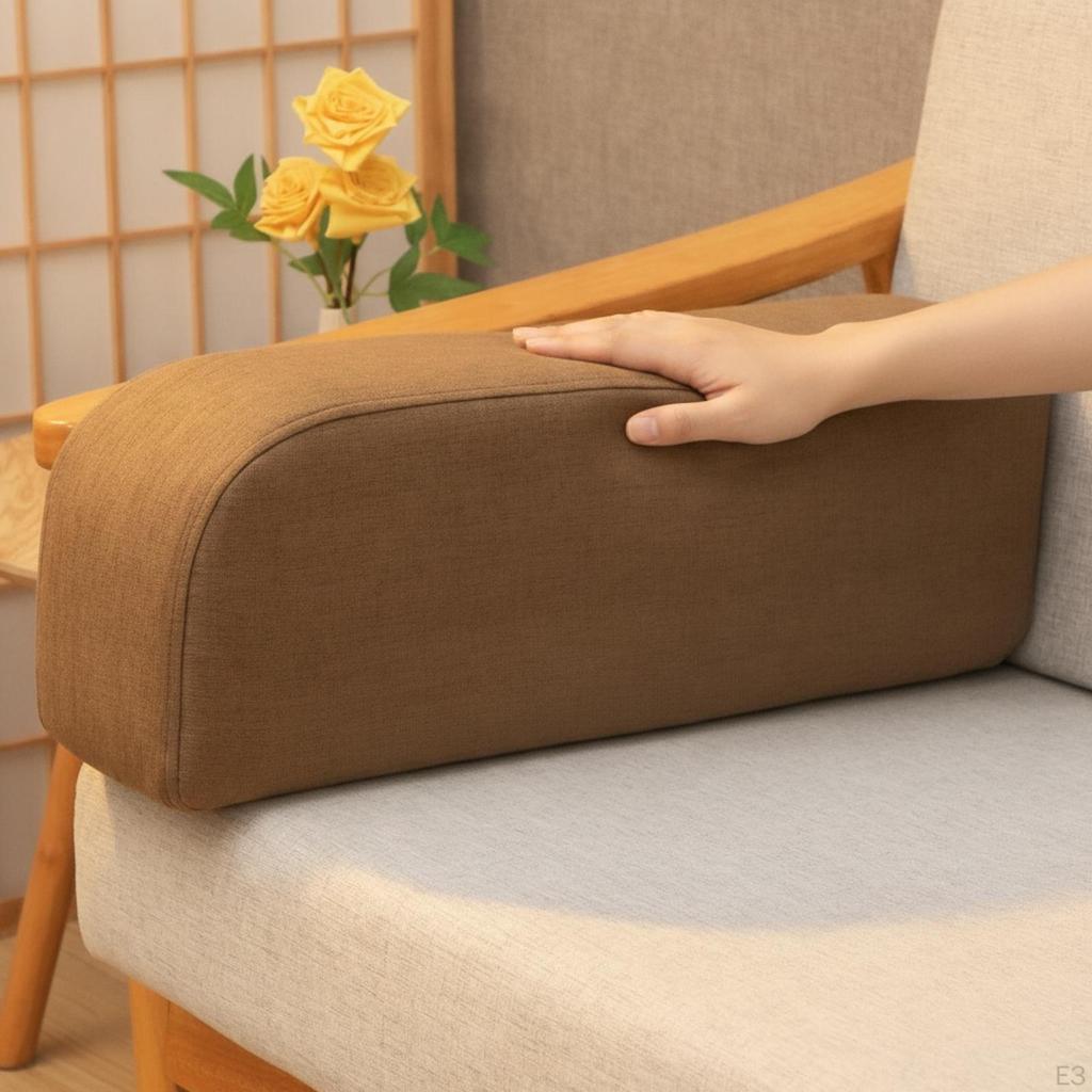 Supportive Curved Armrest Cushion Lightweight Sofa Pillow Compact Couch