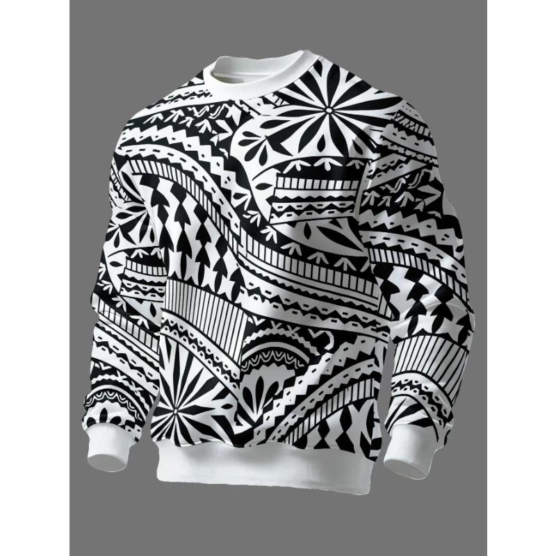 Men's fashionable printed round neck sweatshirt, new trendy round neck sweatshirt with long sleeves, a trendy choice for going out on the street