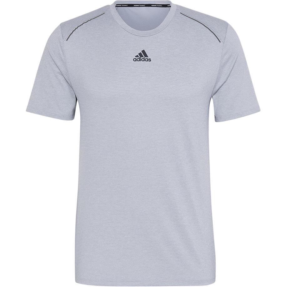 adidas HIIT T Shirts Men's Gray Crew Neck Moderate Straight Fit HL8791