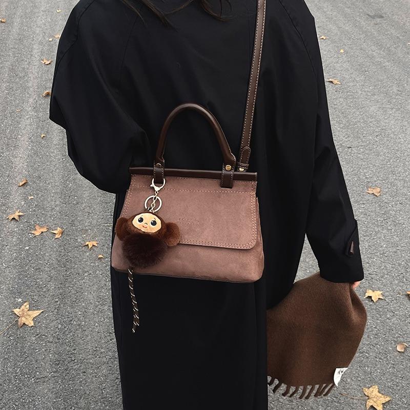 Fashion retro matte pu women's daily commuting tote bag new foreign style versatile shoulder messenger bag