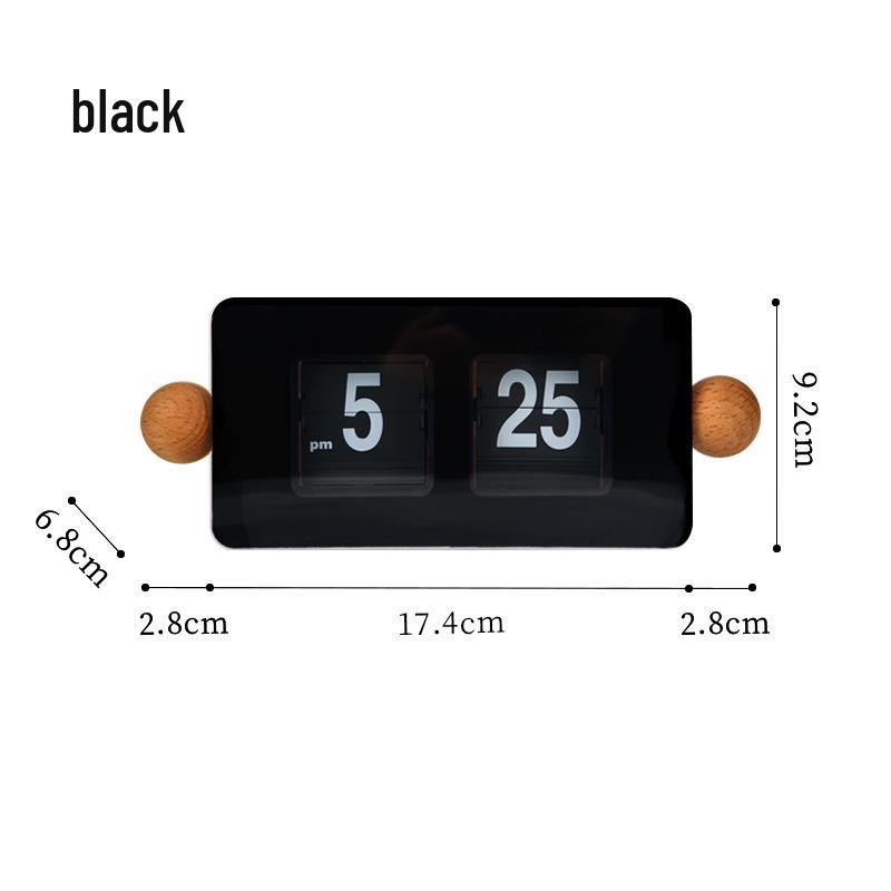 Nordic Style Retro Flip Clock: Automatic Page Turn, Ideal for Desk or Bedside in Living Room, Bedroom, or Study. Simple and Creative Design.