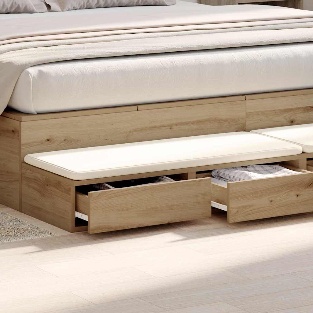 Bed Drawers Artisan Oak 180 x 36.5 x 16.5 cm Engineered Wood