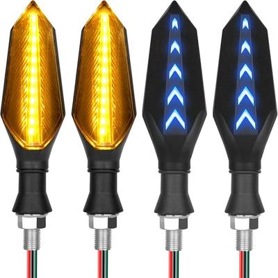 4 szt. Motocyklowe światła kierunkowskazów LED, uniwersalne żarówki LED, wodoodporny wskaźnik migania, 12 V, płynący wskaźnik LED, jasne światło sygnałowe