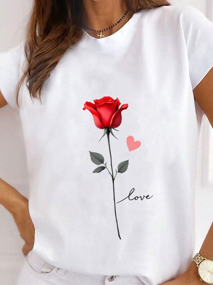 (Asian Size) sweet letter cute 90s Clothing Shirt Women Printed Lady Casual Short Sleeve T Tee Top Fashion Female Graphic T-shirts