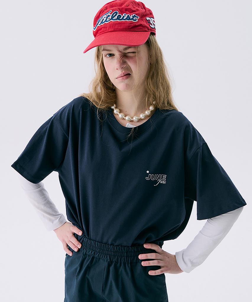 JUNEJUNE SPACE Vol11.Basic Logo T_Navy(Vol11.Basic Logo T_Navy)