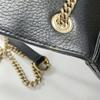 [Gebraucht] Double G Kette Schultergurt Genarbtes Leder Umhängetasche Akkordeon Crossbody Tasche - Sehr Gut #1Q23M6S