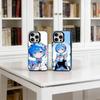 Rem R-Re Anime Z-Zero Phone Case For iPhone 17,16,15,14,13,12,11 Plus,Pro Max,XS,Colored Silver Plated Inside Cover
