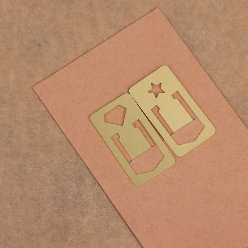 12Pcs Copper Bookmark Retro Brass Metal Bookmarks For Traveler'S Notebook Monthly Planner Accessories Vintage Stationery