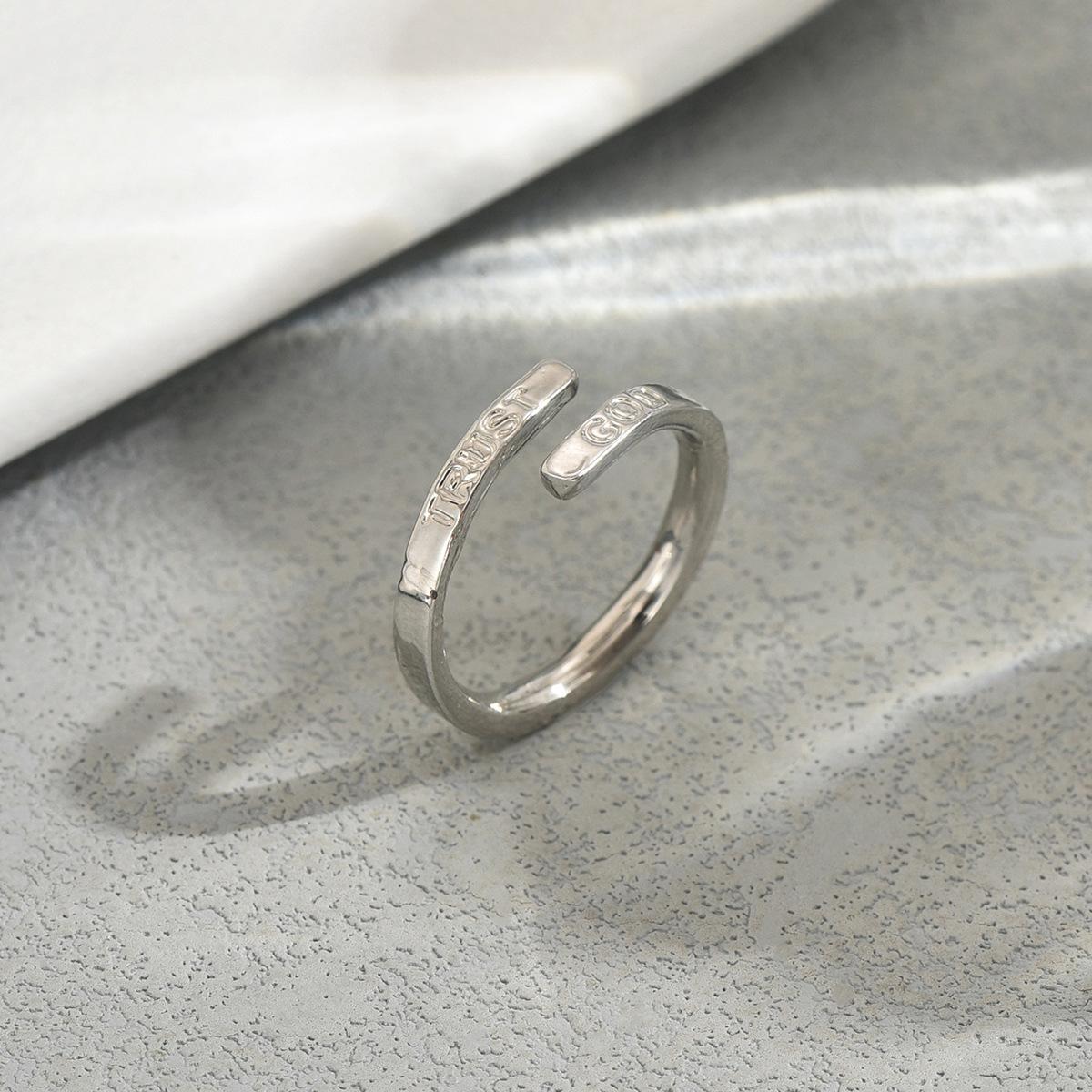 

Женское кольцо Геометрическое Открытое Регулируемое Дизайн с Буквой Парные Кольца Универсальное Кольцо на Указательный Палец JZ1511-2