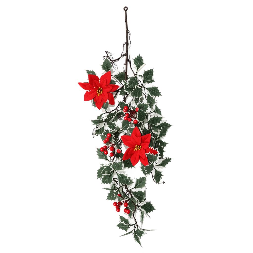 Artificial Christmas Wall Hanging for Door Fireplace Window Festive Decor