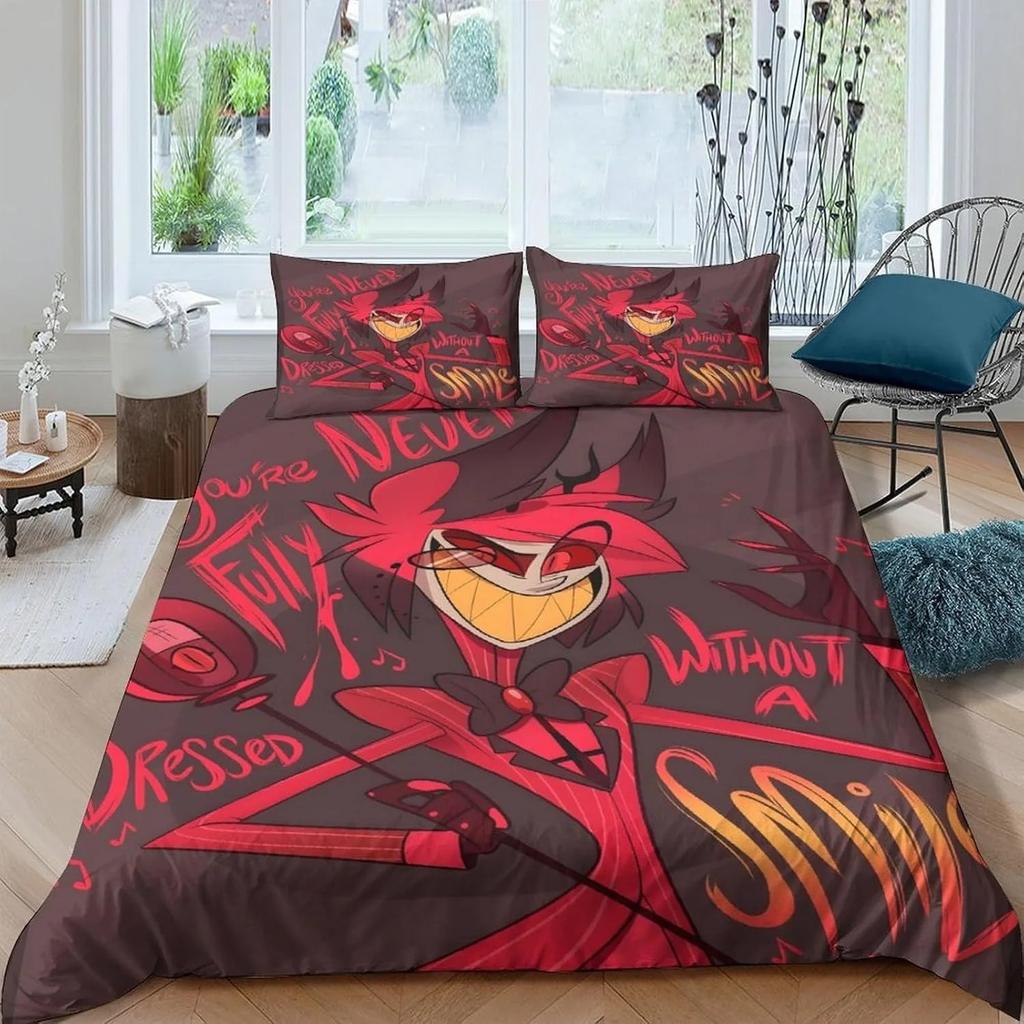 Hazbin Hotel Carton Soft Duvet Cover 3D Exquisite Digital Printing Beding Set Charlie Warm Comforter Bed Youth Home Decor Children Kids Young Boys