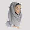 Twill Creased Wrinkle Scarf Cotton and Linen Muslim Headscarf Lady Hood Turban