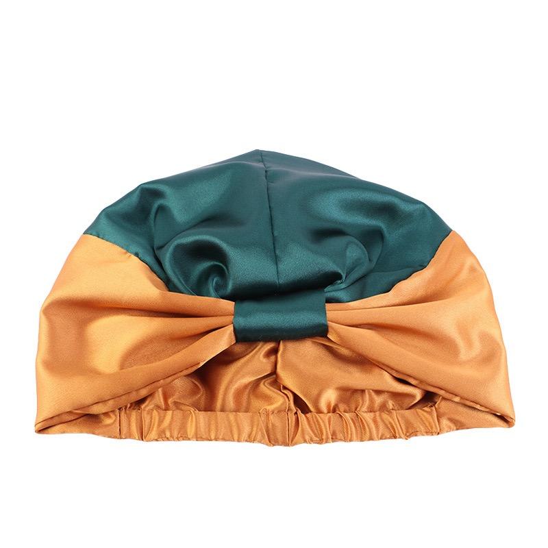 Price Double Layer Cute Style Silk Ladies Hair Turban Custom Bonnets Silk logo 100% Mulberry Silk Bonnet