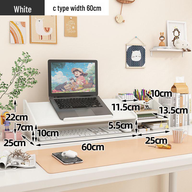 Laptop and Monitor Desktop Riser for Office and Dorm Use