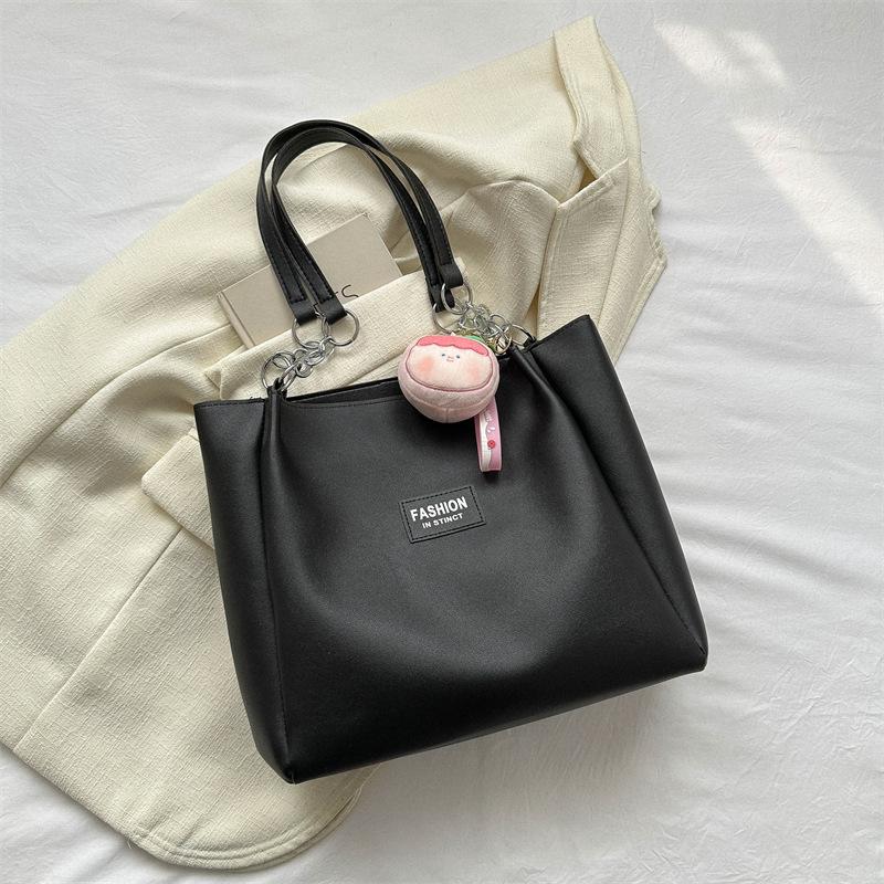 College Students Class Tote Bag Women's Versatile New Trendy Shoulder Bag Large Capacity Fashion Commuter Bag