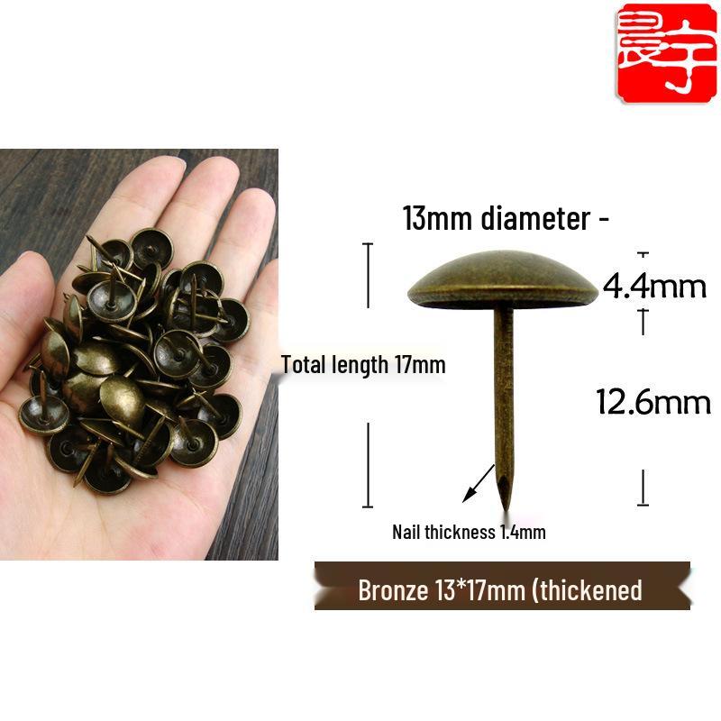 Antique-style Round Head Sofa Decoration Nails, Retro Pushpins, Thickened and Smooth Foam Nails, Furniture Hardware.