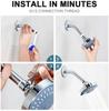 Luxury 5-Setting Rainfall Shower Head High Pressure Fixed Even At Low Water Flow Hot Sales Brass Bathroom Faucet Accessories
