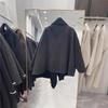 Big Lapel Double-sided Fleece Wool Coat High-end Sense Autumn and Winter New Woolen Coat Woolen Women's Bat Design Sense